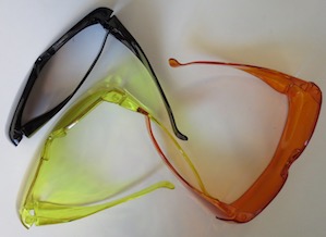 Examples of three pairs of glasses.